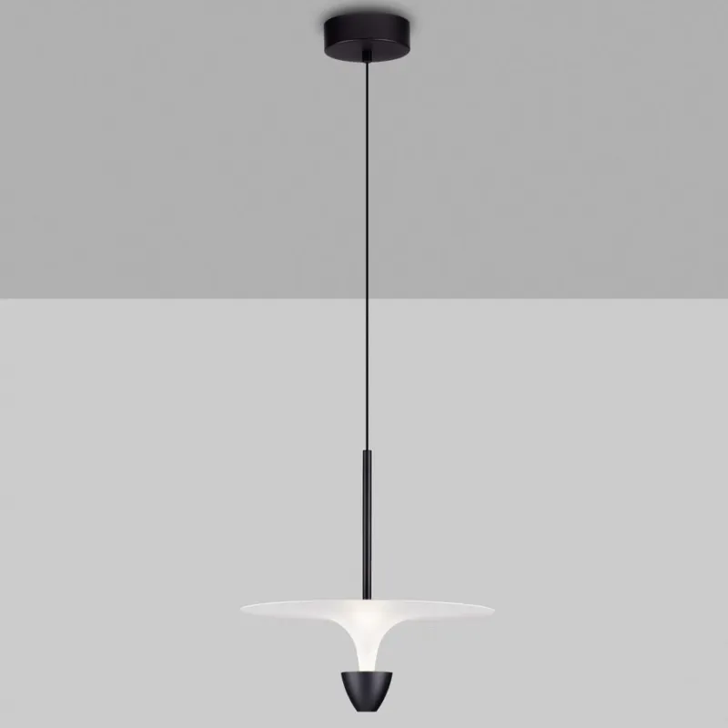 Nowoczesna lampa wisząca Ucurena na czarnym stelażu Rabat