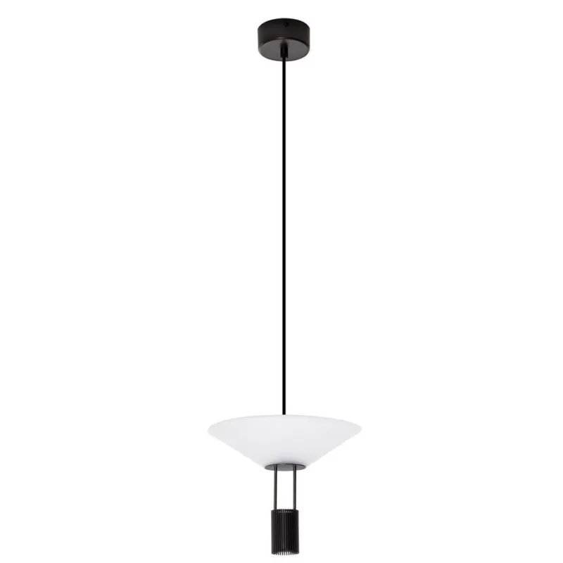 Szybka wysyłka Prosta lampa wisząca Ayaviri z białym kloszem