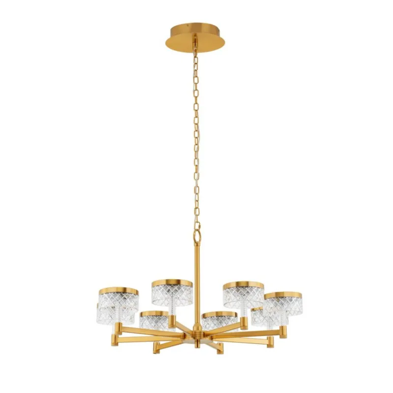 Kup teraz Elegancka lampa wisząca Mineros 8 w złotym kolorze