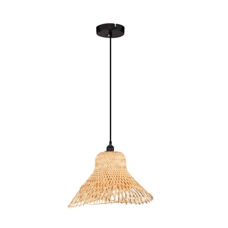 Bezpieczne zakupy Nowoczesna lampa wisząca Monsefu z plecionym kloszem