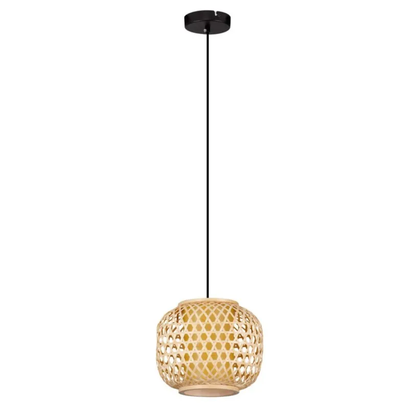 Bezpieczna płatność Boho lampa wisząca Requena B na czarnym stelażu