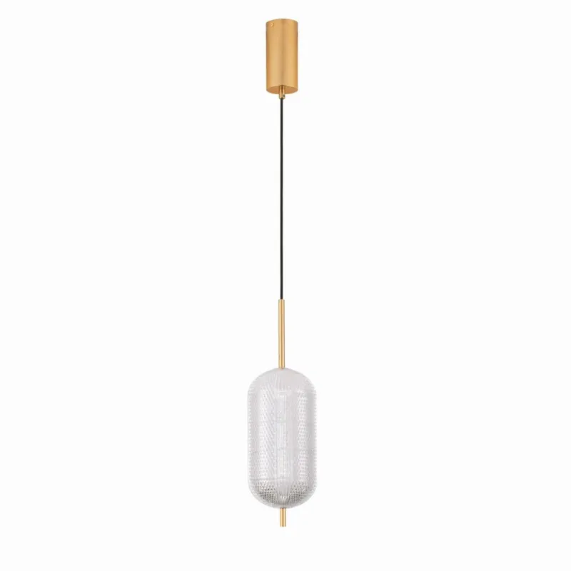 Pojedyncza lampa wisząca Tipuani B w złotym kolorze Darmowy zwrot
