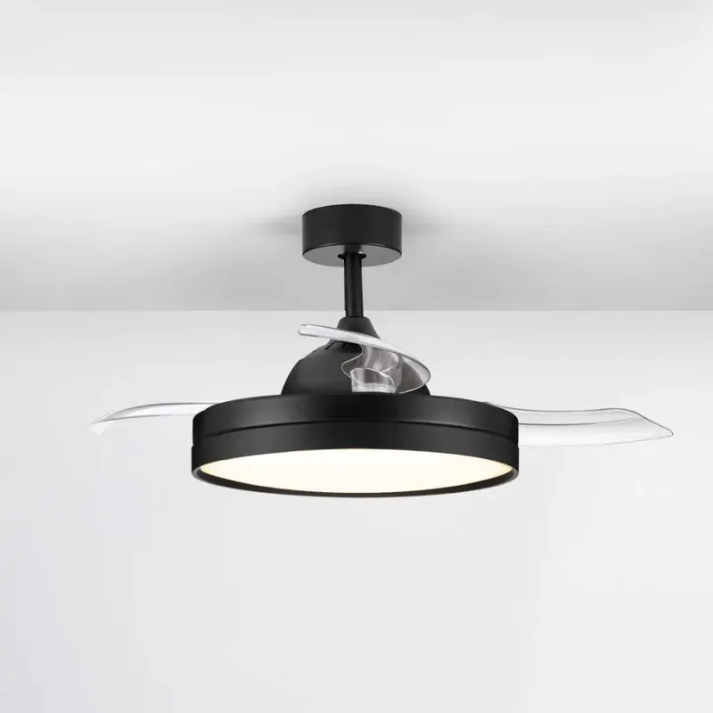 Tani Nowoczesna lampa sufitowa Caranavi LED z wiatrakiem