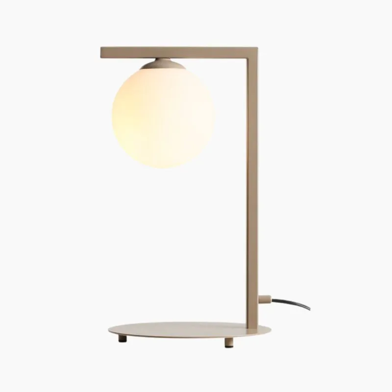 Beżowa lampa stołowa Tora Table A – geometryczny stelaż Cena promocyjna