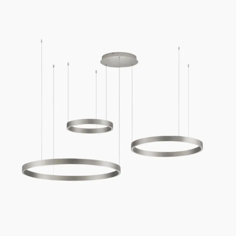 Srebrna lampa wisząca Bari 3 z trzema okręgami LED Bestseller
