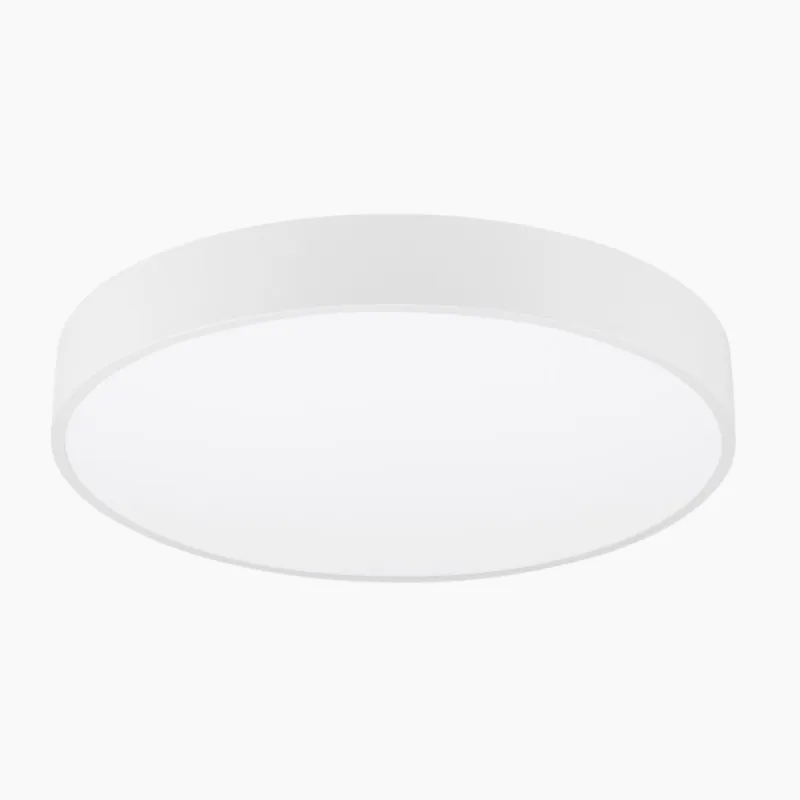 Biały plafon sufitowy Gesell LED do salonu 50 cm Promocja