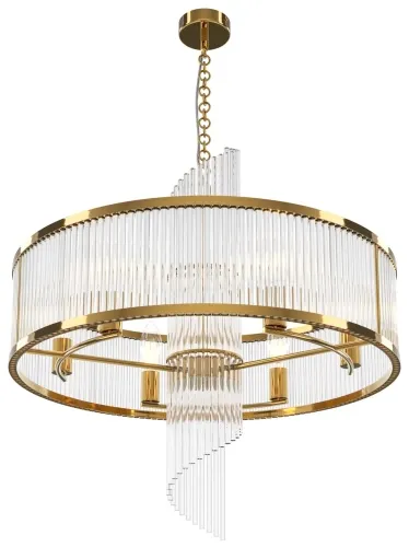 Nowoczesny złoty okrągły żyrandol na łańcuchu Maytoni MOD174PL-06G Frame 6xE14 58cm Dostępne od ręki