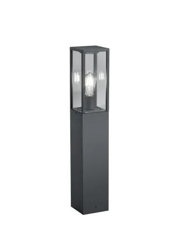 Lampa zewnętrzna ogrodowa słupek z kloszem ze szkła IP44 antracyt Trio Lighting 401860142 Garonne 1xE27 80cm Wybór klientów