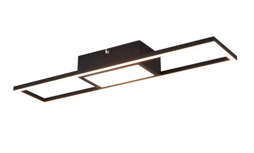 Wyprzedaż Lampa sufitowa nowoczesna prostokątna ze ściemniaczem czarny mat RL R67172132 Rigido LED 22W 2700 - 6000K 60cm