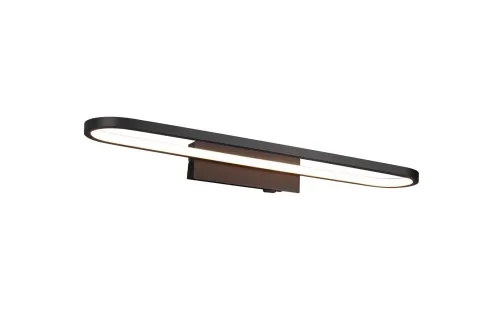 Lampa ścienna metalowa elegancka owalna do łazienki czarny mat Ttrio Lighting 283779132 Gianni LED 22W 3000K 60cm Nowy