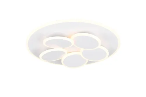 Lampa sufitowa okrągła nowoczesna z timerem i funkcją lampki nocnej biały mat Trio Lighting 653210631 Mandala LED 35W 2700 - 6500K Wysoka jakość