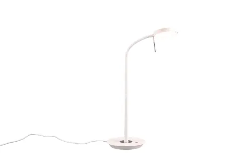 Lampa stołowa metalowa z elastycznym kloszem okrągłym biały mat Trio Lighting 523310131 Monza LED 12W 2300+3000+4000K Bezpieczne zakupy