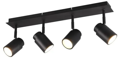 Lampa sufitowa do łazienki cztery klasyczne reflektory regulowane czarny mat Trio Lighting 880400432 Angelo 4xGU10 Bestseller