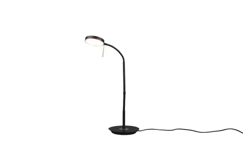 Obniżka ceny Lampa stołowa metalowa z elastycznym kloszem okrągłym czarny mat Trio Lighting 523310132 Monza LED 12W 2300+3000+4000K