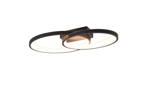 Lampa ścienno sufitowa z dwoma okręgami czarno białymi RL R64482134 Malaga LED 25W 3000K Premium