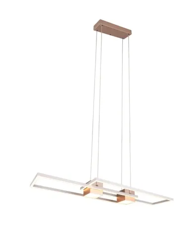 Lampa wisząca na linkach aluminiowa z wbudowanym ściemniaczem coffee światło góra dół Trio Lighting 347710465 Albany LED 37W 2700 - 6500K Promocja
