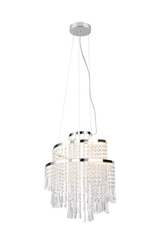Lampa wisząca spirala z błyszczącymi plastikowymi zawieszkami chrom RL R37341106 Pomp LED 30W 2700 - 6500K Ostatnia szansa