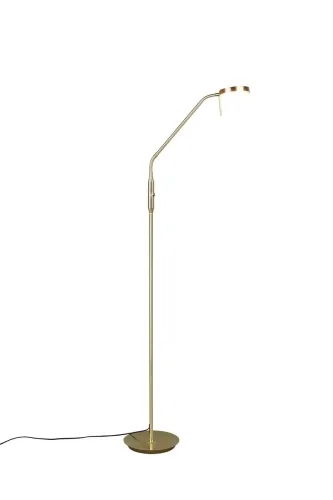 Obniżka ceny Lampa podłogowa jednopunktowa matowy mosiądz Trio Lighting 423310108 Monza LED 12W 2300K+3000K+4000K