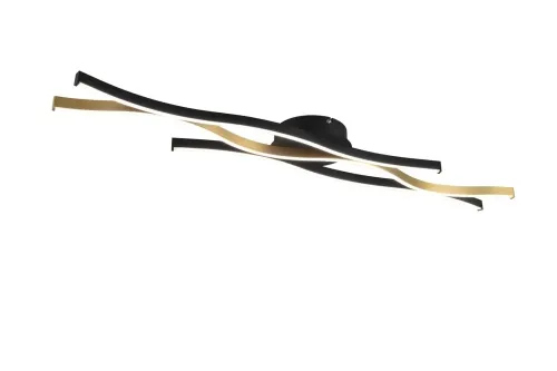 Lampa sufitowa plafon designerski fale matowy mosiądz Trio Lighting 641210308 Blaze LED 35W 2300K+3000K+4000K Niska cena
