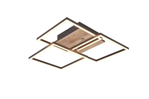 Lampa sufitowa trzy prostokąty na podstawie z imitacji drewna z obrotowymi modułami oprawy RL R62883135 Mobile LED 27W 2700 - 6000K Popularny
