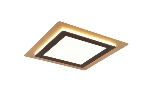 Kwadratowa lampa sufitowa sterowana za pomocą pilota czarno złota Trio Lighting 641510280 Morgan LED 46W 2700 - 6500K 45cm Dostępne od ręki