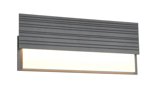 Popularny Elegancki kinkiet zewnętrzny prostokątny aluminiowy do ogrodu antracyt Trio Lighting 247060142 Mariza LED 10W 3000K 40cm