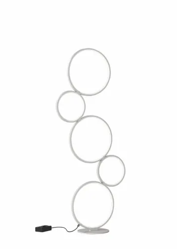 Ograniczona ilość Lampa podłogowa pięć pierścieni ułożonych w stos Trio Lighting 422610531 Rondo LED 36W 3000K