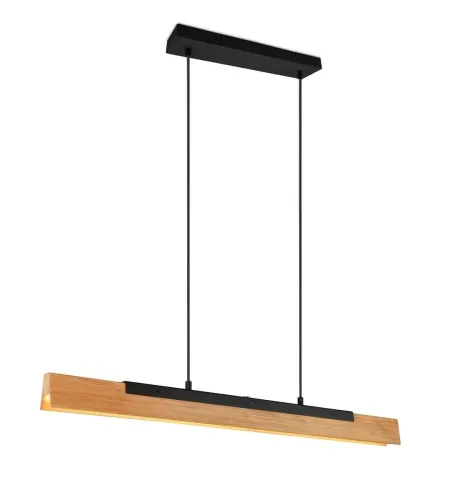 Szybka dostawa Lampa wisząca podłużna drewniana Trio Lighting 341610132 Kerala LED 25W 3000K