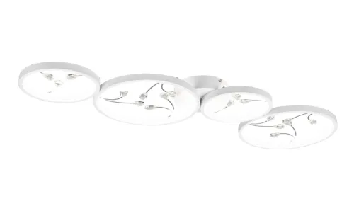 Lampa sufitowa cztery okręgi ze szklanymi elementami dekoracyjnymi matowy biały Trio Lighting 642110431 Groovy LED 37W 4000K Bezpieczne zakupy