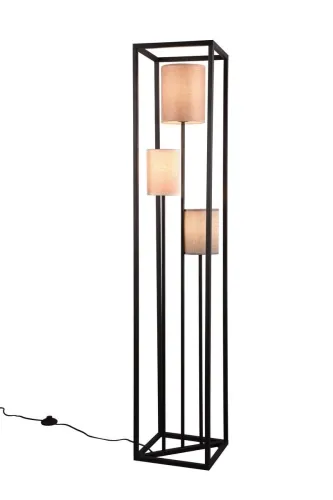 Lampa podłogowa z trzema kloszami z tkaniny metalowa rama Trio Lighting 403100317 Ross 3xE27 153cm Zamów teraz