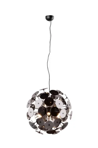 Nowość Lampa wisząca z kloszem w kształcie mniszka lekarskiego chrom/ matowy czarny Trio Lighting 309900657 Discalgo 6xE14