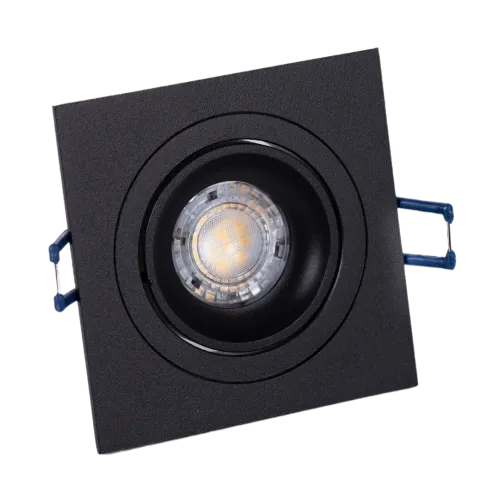 Oferta czasowa Czarna kwadratowa regulowana oprawa podtynkowa GU10 Loonari (Oxyled) Crosti Modi SQ 453398