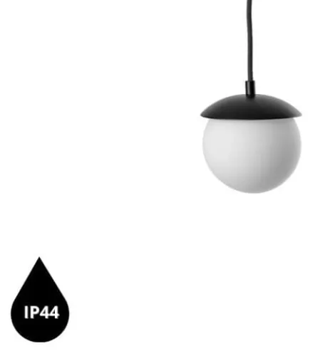 Czarna sufitowa lampa wisząca z podwyższoną szczelnością IP44 do łazienki UMMO KLF122PS0 KUUL F Dodaj do koszyka