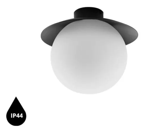 Zniżka Czarna lampa sufitowa / plafon z podwyższoną szczelnością IP44 do łazienki UMMO KLC120S0 KUUL C