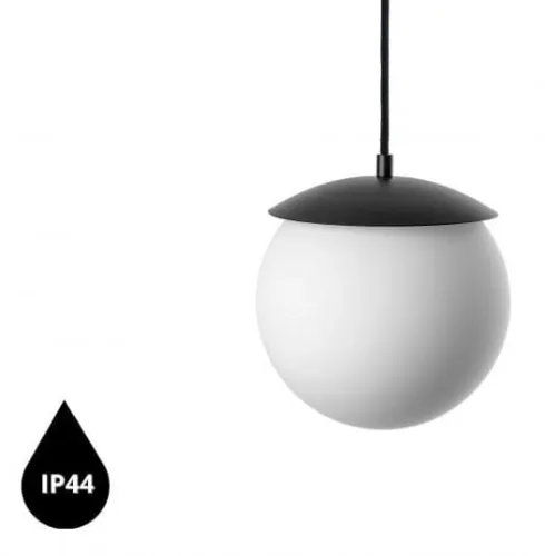 Czarna sufitowa lampa wisząca z podwyższoną szczelnością IP44 do łazienki UMMO KLG122PS0 KUUL G Hit cenowy