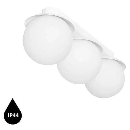 Biała lampa sufitowa / plafon z podwyższoną szczelnością IP44 do łazienki UMMO KLB310S0 KUUL B Łatwy zwrot