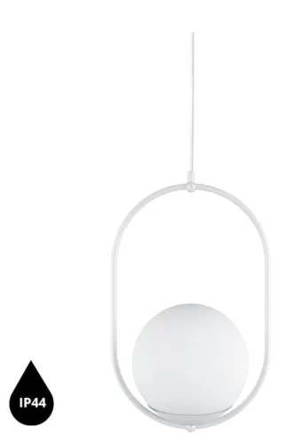 Kup online Biała sufitowa lampa wisząca z podwyższoną szczelnością IP44 do łazienki UMMO KOB111PS0 KOBAN B