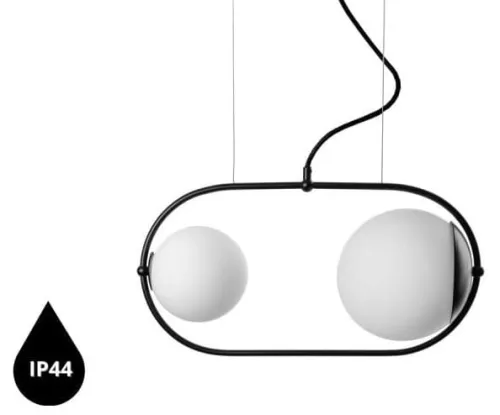Czarna sufitowa lampa wisząca z podwyższoną szczelnością IP44 do łazienki UMMO KOA222PS0 KOBAN A Sprawdź teraz
