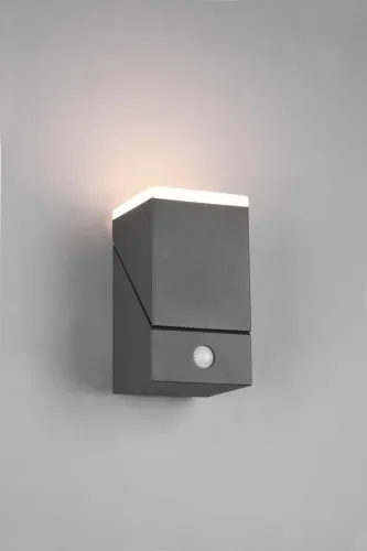 Nowy Zewnętrzna lampa ścienna kinkiet na elewację Trio 270669142 Avon LED 7W 3000K IP54 Czujnik ruchu zmierzchu antracyt