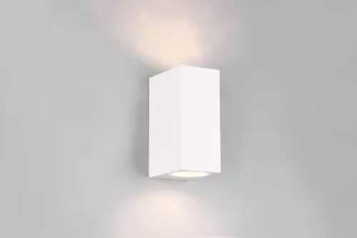 Super okazja Zewnętrzna lampa ścienna kinkiet na elewację Trio 204269231 Roya 2xGU10 IP44 biały