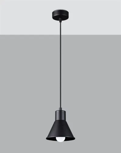 Czarna lampa wisząca stożek Fi14cm Sollux Lighting SL.0985 Taleja E27 Oferta