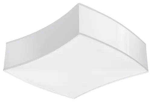 Tylko dziś Foremny wygięty biały plafon z tworzywa sztucznego Sollux Lighting SL.1054 Square 2xE27 39cm