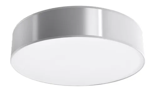 Promocja Okrągły szary plafon z tworzywa sztucznego Sollux Lighting SL.0918 Arena 4xE27 55cm x 11cm