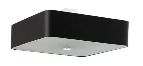 Super okazja Kwadratowy plafon z czarnym abażurem Sollux Lighting SL.0826 Lokko 5xE27 55cm
