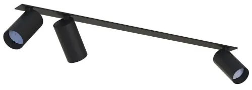Czarna listwa wpuszczana w sufit i trzy reflektory punktowe Nowodvorski 7835 Mono Surface III 3xGU10 70cm Nowy