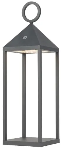Zniżka Grafitowa zewnętrzna przenośna bateryjna latarenka Nowodvorski 8177 Picnic LED 2,2W IP54 47cm x 14cm