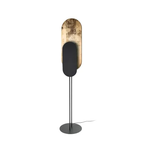 Czarno złota lampa designerska podłogowa Nowodvorski 7646 Wheel Lux 2xGX53 163cm x 35cm Szybka dostawa