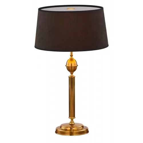 Tani Lampa nocna stołowa złota podstawa i czarny abażur Jupiter BM L MS 1954 Batumi E27 60cm