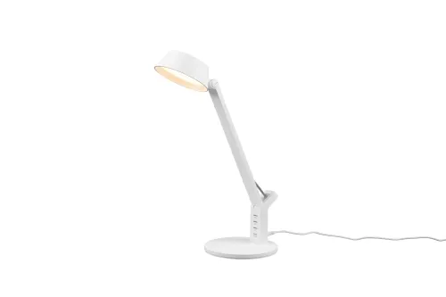 Biała Lampa biurkowa Nocna z USB Trio 523090131 Ava LED 5W 3000K 40cm ściemniacz Wysoka jakość