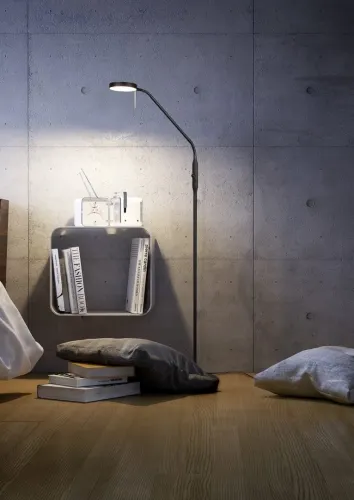 Sprawdź teraz Lampa stojąca Podłogowa Trio 423310132 Monza LED 12W 3000K ściemniacz 145cm Czarny